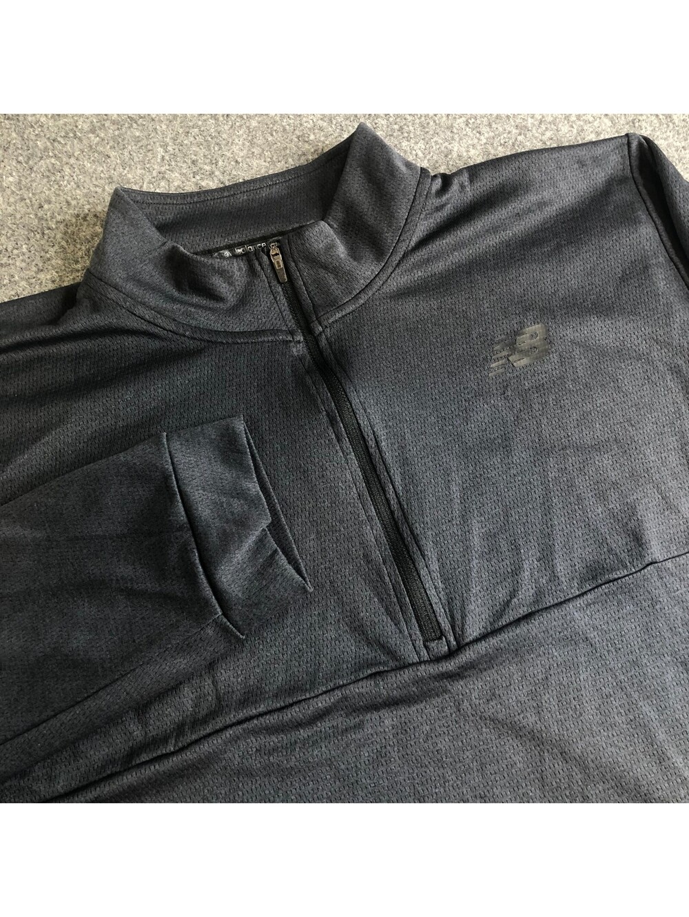 New Balance 1/4 Zip Pullover Men XXL Gray Running Gym Stretch NB DRY Performance